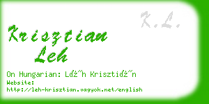 krisztian leh business card